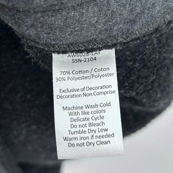 ATM Anthony Thomas Melillo Charcoal Fleece Sweat Skirt Raw Edge Womens Sz M - Picture 7 of 11